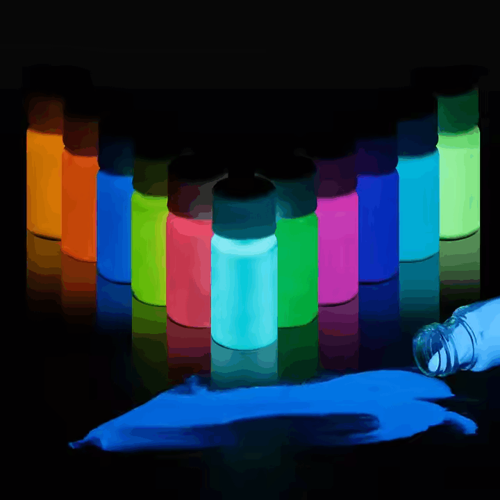 night glow pigment display