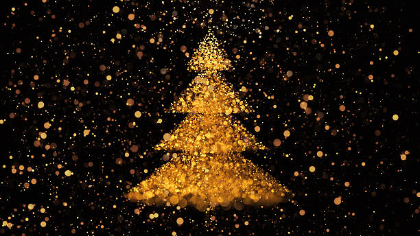 golden Christmas tree