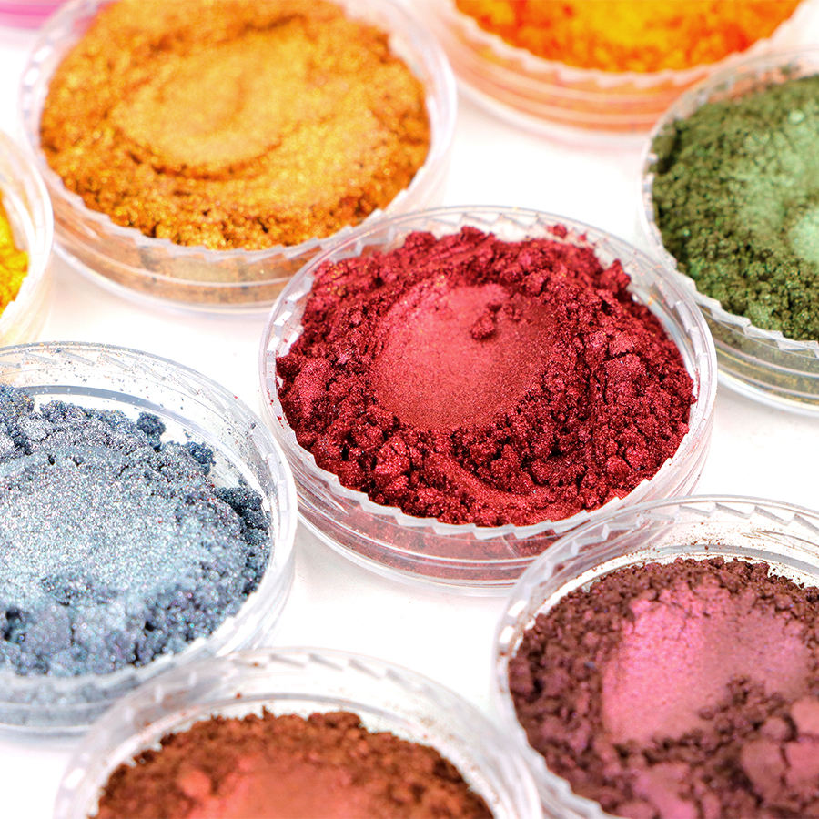 colorful natural mica powders