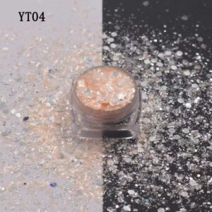 YT04 orange chunky mix glitter powder