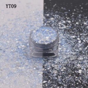 YT09 blue chunky mix glitter powders